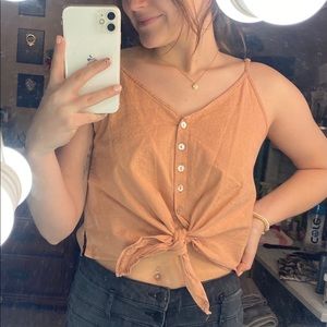 Tan Tank with Adjustable Tie Knot!